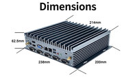 Ordenador industrial de aluminio sin ventilador I5 1245U de fábrica con 5COM GPIO y 10USB integrado WIN10/11/accesorio de ordenador Linux