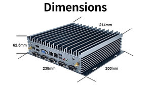 Nhà máy không quạt nhôm i5 1245u máy tính công nghiệp với 5com GPIO & 10usb nhúng Win10/11/Linux phụ kiện máy tính - Product Image 3