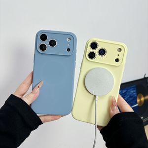 Funda de Silicona Líquida Colorida de Alta Calidad, Venta Caliente, Carga Inalámbrica Magnética, Funda Protectora Antigolpes para iPhone 17 Pro - Product Image 3