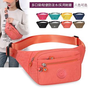 Outdoor Multi Functional Crossbody Chest Bag Nylon Zipper Phone Wallet Portable Waist Bag Rose Red Spring 2025 - Product Image 3