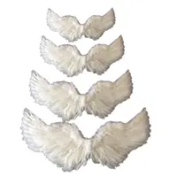 सफेद हेलोवीन पंख पंख एन्जिल मंच प्रदर्शन परी पंख वेशभूषा सेट