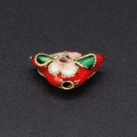 Perle d'espacement traditionnelle en filigrane cloisonné argenté-bleu, résistante à haute température, pour accessoire de bijouterie DIY, Bleu Jingtai, 15*8, petit lingot