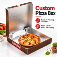 Boîte à pizza personnalisée imprimée, boîte d'emballage alimentaire en carton ondulé, emballage pour pizza de restaurant