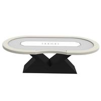 YH – Table de Poker Texas Holden haut de gamme, pieds en bois massif en forme de V