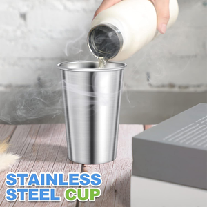 Wiederverwendbare Stapelbare Trinkbecher Tumbler für Bar Reisen Outdoor Camping Edelstahl-Becher Großpackung Kleine Metall-Pint-Becher zum Trinken - Product Image 6