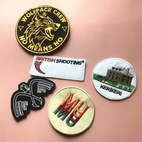 Vente en gros de patchs de broderie personnalisés tissés avec logo et dessin animé patch de support à repasser pour vêtements chapeau