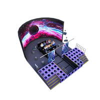 Exciting Immersive Experience Parc à thème intérieur Centre commercial 3D XD Naked Eye Arc Screen Rail Cinema