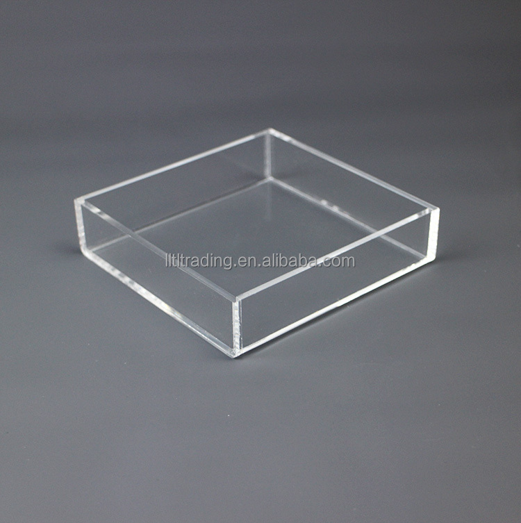 5 sides rectangle square transparent mini cute clear acrylic serving tray cube restaurant hotel use acrylic plastic tray