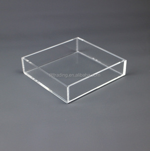 Minibandeja de acrílico transparente para servir, cubitos rectangulares cuadrados de 5 lados, para uso en restaurantes y hoteles - Product Image 1