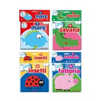 Libros de Espuma EVA Suave Estilo Edicart, Libro de Baño Educativo y Colorido para Niños, 8 Artículos, 0+, Hecho en Italia