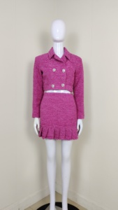 Elegante Completo Formale Impermeabile con <span class=keywords><strong>Blazer</strong></span> <span class=keywords><strong>Corto</strong></span> e Minigonna con Volant Sopra il Ginocchio, Set Due Pezzi <span class=keywords><strong>Corto</strong></span> da <span class=keywords><strong>Donna</strong></span> - Product Image 3