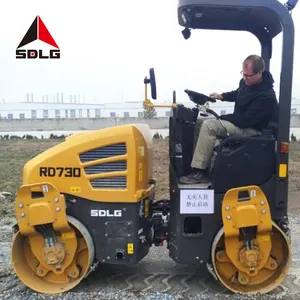 SDLG RD730 çin yol makineleri kompakt 3t çift tamburlu silindir sıkıştırıcı satılık