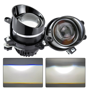 Projecteur LED universel 3 pouces avec lentille bi-xénon, support laser, phare antibrouillard LED, phare avant <span class=keywords><strong>tricolore</strong></span> pour voiture tout-terrain 4x4 - Product Image 6