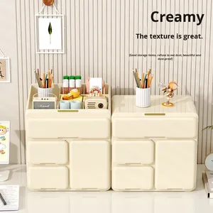 Cajón de Almacenamiento Apilable Minimalista <span class=keywords><strong>para</strong></span> Escritorio, Organizador de Oficina Modular de Plástico y Caja de Cosméticos <span class=keywords><strong>para</strong></span> Dormitorio Estudiantil - Product Image 2