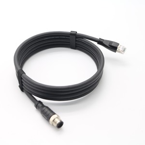 M12 to <b>RJ45</b> Ethernet <b>Cable</b> Connector 8P8C Pure Copper Networking Cord for Computer Car Use - Product Image 3