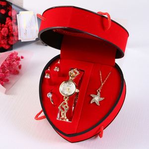 Ensemble cadeau promotionnel en gros, montre + boîte cadeau de bijoux pour les petites amies, la fête des mères et la Saint-Valentin - Product Image 4