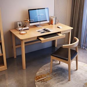 किशोरों और बच्चों के लिए ठोस लकड़ी न्यूनतम कंप्यूटर डेस्क आधुनिक घर छात्र डेस्कटॉप टेबल - Product Image 2