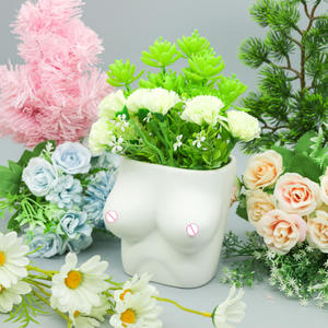 Florero con forma de cuerpo para mujer, jardinera con forma de cuerpo para mujer, <span class=keywords><strong>maceta</strong></span> Bohemia para el rostro, <span class=keywords><strong>maceta</strong></span> para flores, jarrones para la cabeza bohemios, decoración feminista para el <span class=keywords><strong>busto</strong></span> - Product Image 4