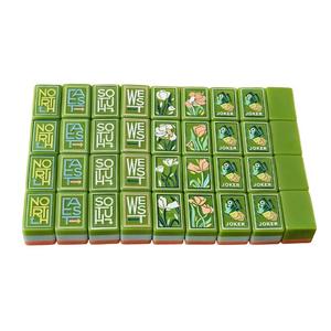 고급 휴대용 아크릴산 마작 타일 녹색 내구성 방수 2x2x2cm 포산산 엔터테인먼트 테이블 - Product Image 3