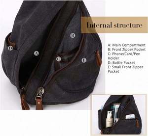Free Sample Custom <b>Sling</b> Chest <b>Bag</b> Canvas Small Crossbody <b>Bag</b> <b>Women</b> Shoulder Casual Daypack <b>for</b> Men <b>Women</b> - Product Image 4