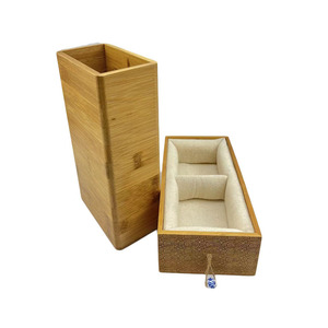 Boîte à bijoux en bois de taille moyenne avec tiroir pour rangement, style moderne et simple - Product Image 3