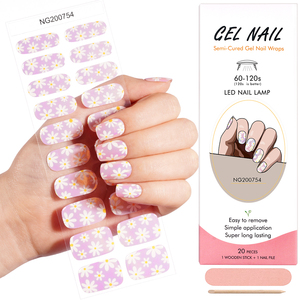 Nouvelles bandes de <span class=keywords><strong>vernis</strong></span> à ongles semi-durcis en gel, autocollants pour ongles, vente en gros, fournisseur d'usine Huizi - Product Image 6