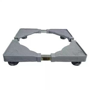 Base de machine à laver en plastique réglable en hauteur et en largeur, support universel pour réfrigérateur avec roulettes 100x80mm - Product Image 1