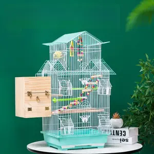 Vente en gros 60cm Cage à oiseaux petite cage d'élevage d'oiseaux mentale moyenne maison avec conception de toit Cage à oiseaux perroquet