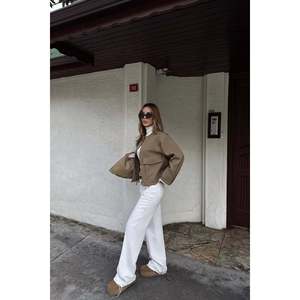 Chaquetas para Mujer Bej Letica Ceket - Product Image 1