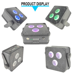 Télécommande portable alimenté 3*18W RGBWA UV LED Uplight batterie sans fil PAR lumières de scène pour les événements de fête de mariage - Product Image 4