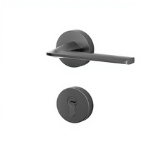 Ensemble de poignées de porte de villa modernes en alliage d'aluminium, sécurisé, durable, facile à installer, pour la maison, le bureau, usage commercial