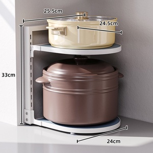 Kinno Best Design Kitchen Sink Multi-Layer Stainless <strong>Steel</strong> Stove <strong>Top</strong> Pot Cover Layered Pot Storage Cabinets and <strong>Shelving</strong> - Product Image 3