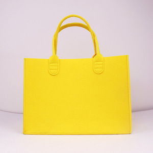 ODM prezzo di fabbrica stile vita quotidiana durevole Casual Tote Logo personalizzato colorato eco-friendly materiale Unisex di moda borsa in feltro - Product Image 5