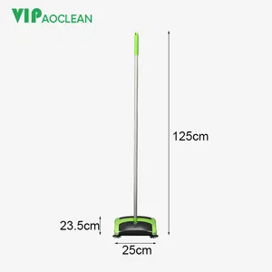 VIPaoclean tanpa Roller ganda elektrik, penyapu karpet lantai sapu tekan tangan pembersih cepat