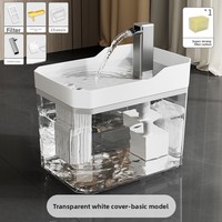 Fontaine à eau pour animaux de compagnie silencieuse, grande capacité, en forme de diamant, pour chat/chien, à circulation automatique, en plastique PP, alimentation électrique 220-240V