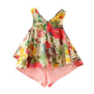 Productos de Seguridad para Bebés, Camiseta de Moda para Niñas, Pantalones Coreanos y Puritanos con Cintura Elástica, Conjunto de Ropa para Niños - Product Image 1