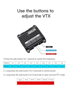 GEPRC MATEN 1.2G 2W VTX Émetteur vidéo haute puissance 1.2GHz 2000mW IRC Tramp MMCX 2-8S 30.5x30.5mm pour RC FPV Drone Avion <span class=keywords><strong>Voiture</strong></span> - Product Image 5