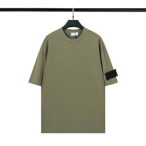 T-shirt stilizzata da uomo con distintivo di puro cotone, girocollo, <span class=keywords><strong>stile</strong></span> Casual, top da uomo e <span class=keywords><strong>donna</strong></span> - Product Image 3