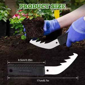 Stainless Steel Hand Weeder <b>Sickle</b> Portable Manual Weeding <b>Tool</b> Garden Lawn Weed Puller Remover Knife for Yard Patio - Product Image 4