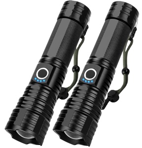 Lampe torche tactique LED rechargeable P70 en gros, 100 000 lumens, étanche IP66, longue portée 1200-1500m, en aluminium, modes haute/basse intensité - Product Image 1