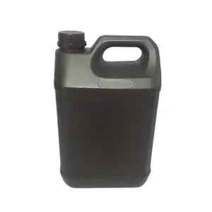 5L cuadrado de plástico jerry con tapa de tornillo en negro HDPE cuadrado jerry puede papel de aluminio