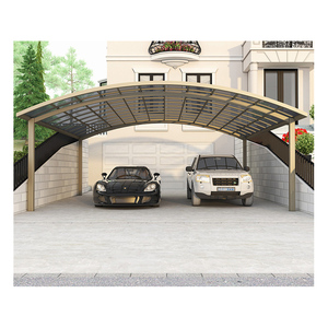 Venta directa de fábrica a prueba de viento impermeable Carport Marco de aleación de aluminio coche toldo policarbonato garajes toldos cocheras - Product Image 5