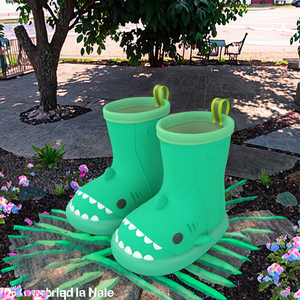Chaussures d'eau pour enfants, bottes de pluie imperméables en PVC, motif dessin animé mignon, pour l'été, l'hiver, l'automne, bottes de pluie d'extérieur - Product Image 2