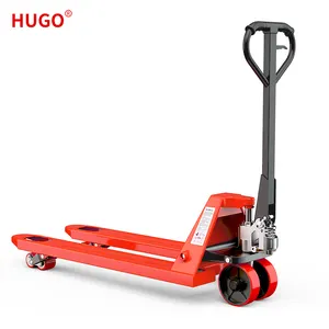 HUGO Brand Hot Product 2T Hand Pallet Truck with Rubber Handle and Nylon Wheels