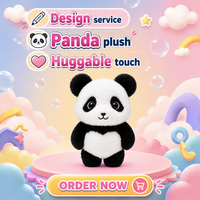 Fabricant de poupées en peluche personnalisées OEM/ODM, jouet en peluche panda mignon de 13 cm pour cadeaux en gros et vente au détail