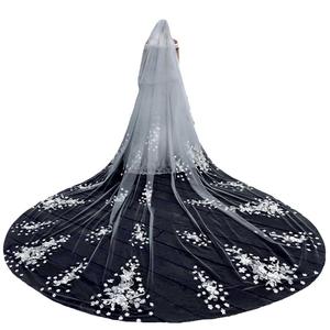 Nouveau voile de mariage de style coréen de l'industrie lourde avec coiffure à grande queue Style super féerique pour l'église et la fête - Product Image 6