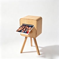 Neues Design Langlebiger Tragbarer Holz-Druckständer iPad DSLR Fotobox Sofortdruck-Ständer für Hochzeiten und Events