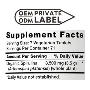 ODM/OEM Label pribadi alami organik Superfood kaya akan Vegan Protein <span class=keywords><strong>Spirulina</strong></span> ekstrak tablet kapsul <span class=keywords><strong>Spirulina</strong></span> organik - Product Image 6