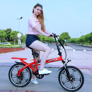Bicicleta de Montanha com Velocidade Variável Direto da Fábrica, Bicicleta de Montanha de 26/24 Polegadas com Roda Integrada, Bicicleta Dobrável com Freio a Disco para Estudantes - Product Image 1