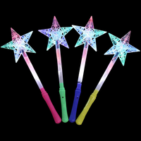 Großhandel LED Leucht-Zauberstab Stern Mond Schneeflocke Herz Schmetterling Blinkende Neon Bunte Weihnachtsfeier Festival Konzert Zubehör
